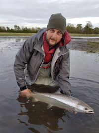 Michael Long with his first Somerley salmon