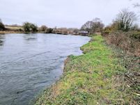 Downstream of the weir